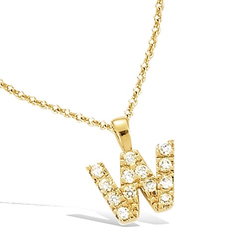 Collier pendentif alphabet - "pendentif,