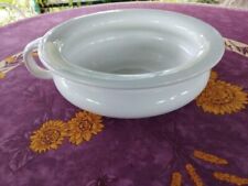 Pot de Toilette Vase de Nuit Plat ancien Faience de Digoin Sarreguemines Blanc