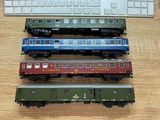 4 Schicht VEB H0 Voiture de Tourisme Gepäckwagen Wagon-Restaurant Bon État