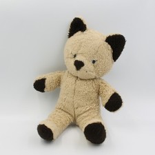 Ancienne Peluche chat beige marron Vintage - 28596