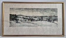 Bernard Gantner (1928-2018) Lithographie sur Papier Japon - Paysage De Neige