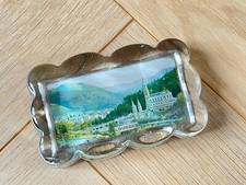 Ancien Presse Papier en Verre souvenir de Lourdes - Vintage