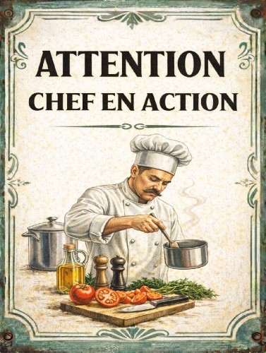 Plaque cuisine chef - , en
