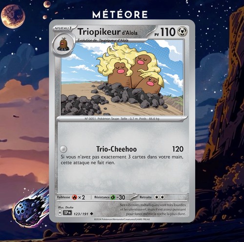 Carte pokémon triopikeur - carte,