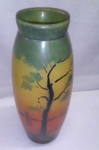Vase verre art deco signe - vase,