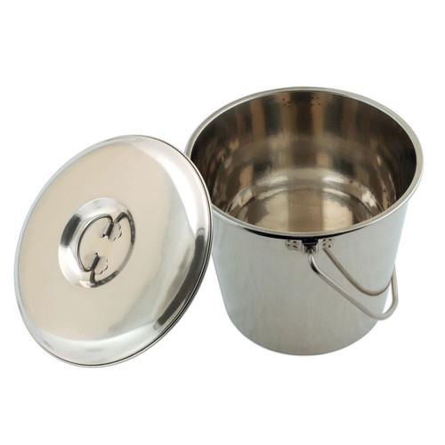 Seau inox litres avec - inox,