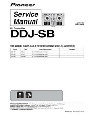 Service Manuel D'Instructions pour Pioneer Ddj-Sb