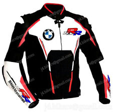 BMW RR Veste en Cuir de Moto Veste Motard en Cuir Hommes Veste en Cuir de Motard