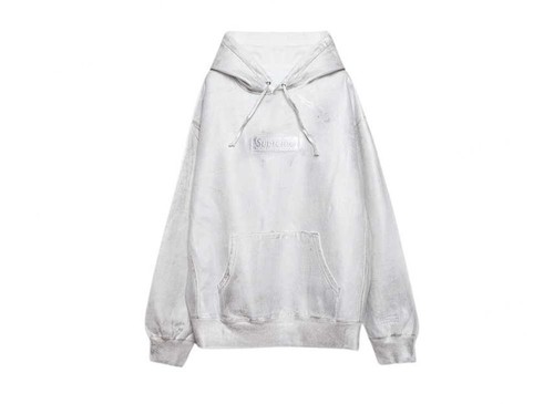 Sweat capuche blanc supreme - capuche,