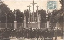 TRÉGUIER (22) - Calvaire de Protestation, Jour de la Bénédiction (carte photo)