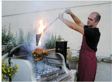 FLAMBOIR A LARD NEUF EN ACIER