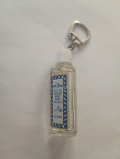 Porte-clés Flacon Parfum verre Eau de Cologne Mont St Michel Keychain Vintage 60
