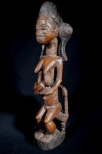 Art Africain Afrique Tribal - Statue Maternité  Baoulé Baule Akan - 38,5 Cms +++