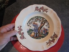Ancienne Assiette Sarreguemines Ma Normandie Paysant buvant le Calvados Folklore
