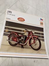Jawa 350 OHV Spécial 1935 carte moto de collection Atlas Tchécoslovaquie