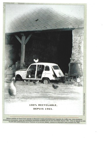 Publicité renault 100 - renault, 100%