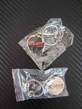 Lot de 2 Porte-clé jeton chariot - caddie - Géant Casino