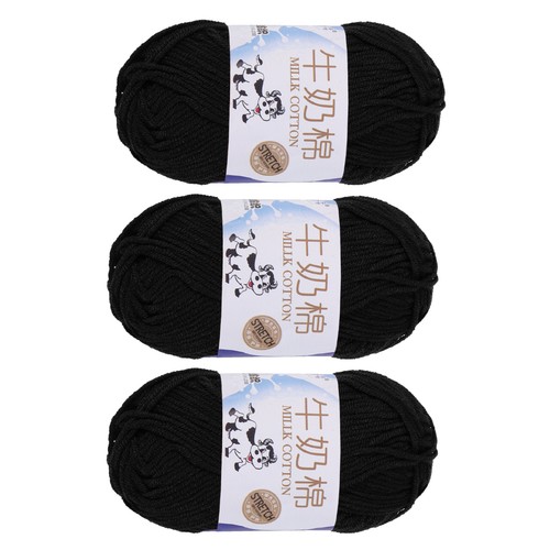 3pcs fil tricoter noir - 3pcs, à
