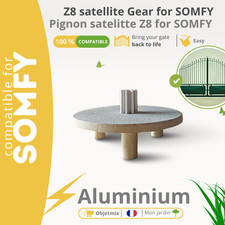 Pignon Moteur Portail Somfy - Pignon satellite Z8 - 3 Axes