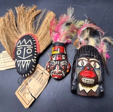 3 masques miniatures ethniques Brasil Invocação dos Deuses