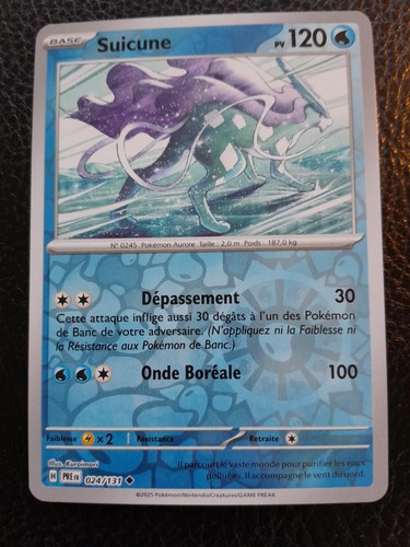 Carte pokémon suicune 024 - pokémon, 024/131