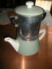 CAFETIERE verte VILLEROY BOCH  Mettlach ALLEMAGNE SALAM  1950 MADE IN FRANCE