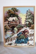 Canevas broderie encadrée