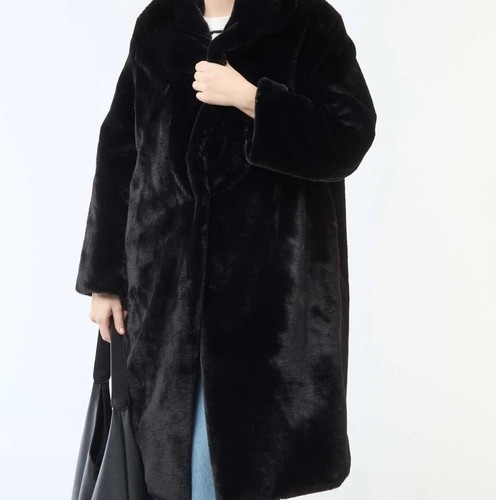 Manteau long fausse fourrure - manteau,