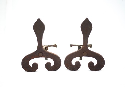 Chenets vintage paire de - chenets,