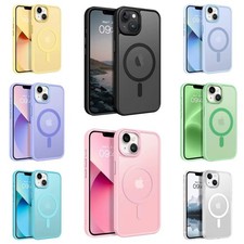 Coque Antichoc Magnétique Mat - iPhone X XS XR 11 12 13 14 15 16 Plus Pro Max