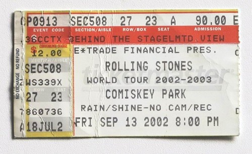 Billet concert ticket stub - , the