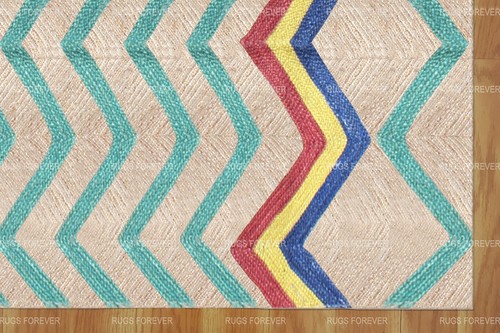 Main tressé vert tapis 100 - tressé,
