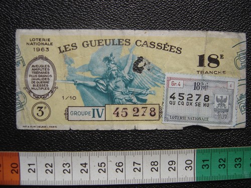 1963 loterie nationale billet - loterie,