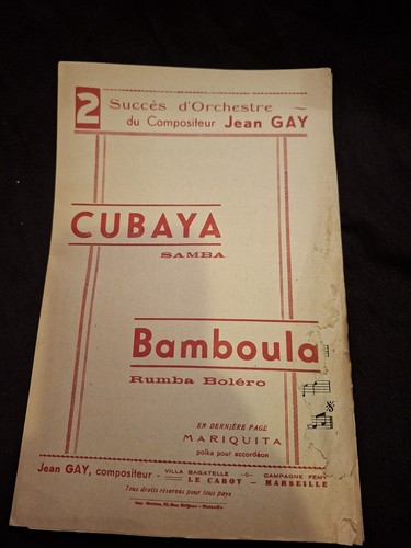 Partition cubaya bamboula - cubaya,