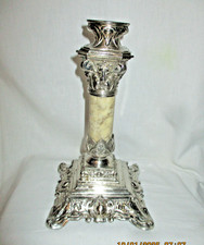 Pied de lampe à pétrole en marbre/onyx et régule / Chapiteau corinthien / XIXe