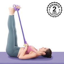 Bande Elastique de Fitness Gainage Musculation Rameur avec Pédales Jambes Bras