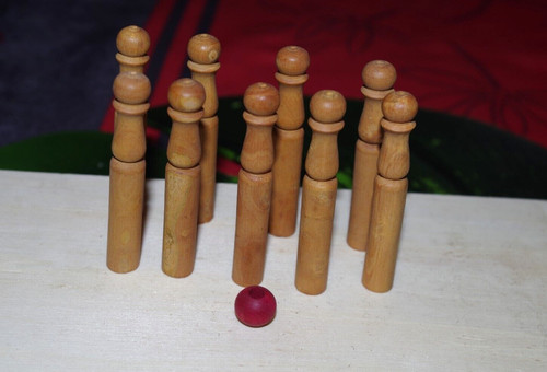 Jeu quille miniature ancien - jeu,