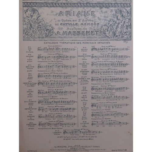 Massenet jules ariane 10 - massenet,