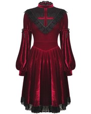 Robe gothique noir rouge - robe,