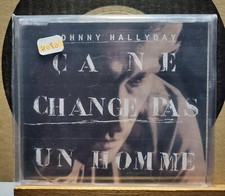 Rare CD Maxi Single  Johnny Hallyday ‎– Ça Ne Change Pas Un Homme / Fra 1991