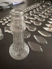 Lot  de 152 pampilles en cristal  lustre gouttes de lustre en cristal girandole