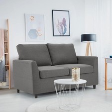 Canapé 2 Places Moderne avec Housse Amovible et Lavable, Facile à Assembler