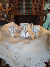 3 Coquetiers et 1 cremier Sarreguemines Copenhague en l'état