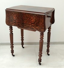 PETITE TABLE A VOLETS CHEVET ACAJOU STYLE LOUIS PHILIPPE XIXè