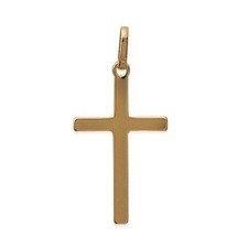 Pendentif croix en plaqué or