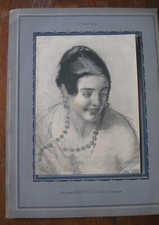 William ABLETT- Le collier d'émeraude - illustration ancienne- couleur-  1927