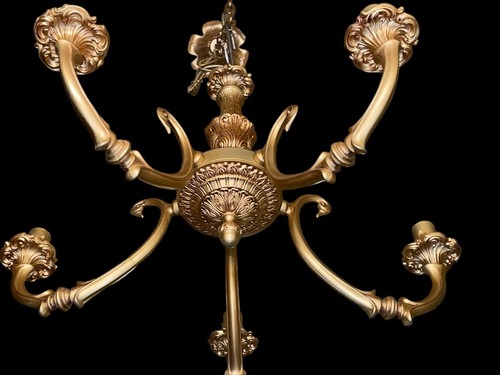Lustre baroque bronze doré - en,