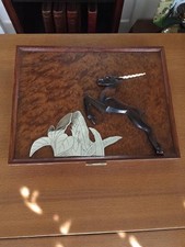 Boîte à cigares vintage sculptée en forme d'animal - À restaurer