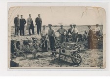 PERPIGNAN - Carte photo - Photo A. DURAN - Hommes au travail - pelles et broue