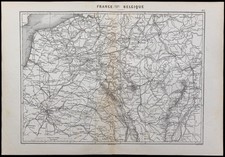 1880 carte ancienne de - -,